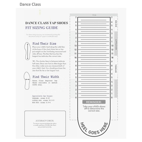 Dance Class Maryjane Kids Ballet Tap Shoes | Toddler Girls 9.5 - Picture 9 of 9